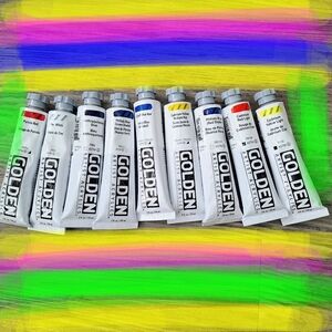 Golden Acrylis Paint Tube 59ml Lot Of 9